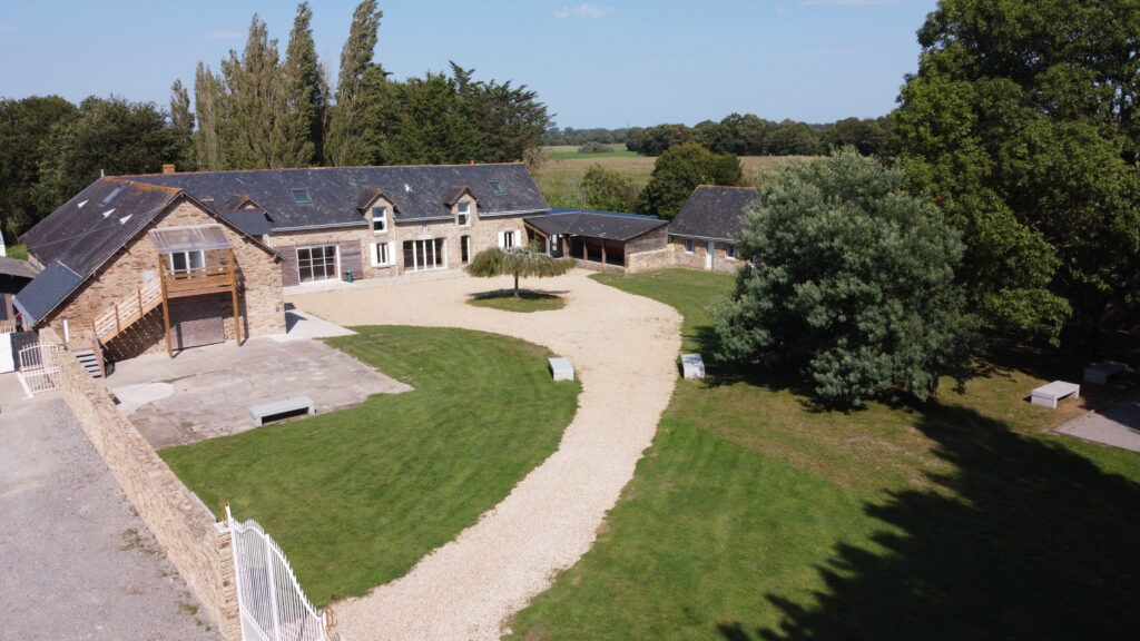 Vue aérienne Lieu de Réception Bretagne Sud Domaine de Breritz, Caden